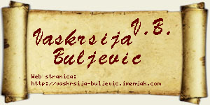 Vaskrsija Buljević vizit kartica